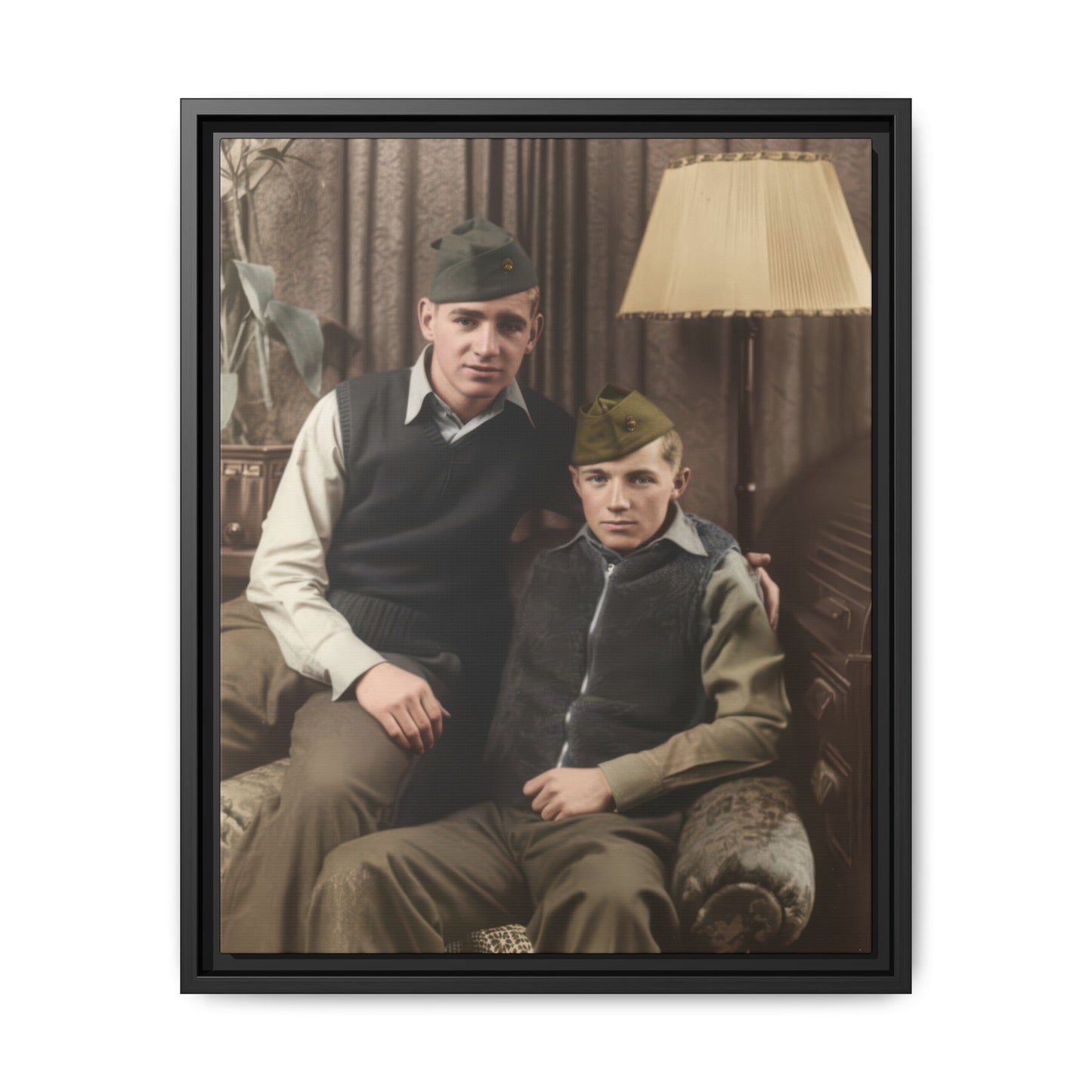 paire 071 | Framed Vintage Photo - Matte Canvas