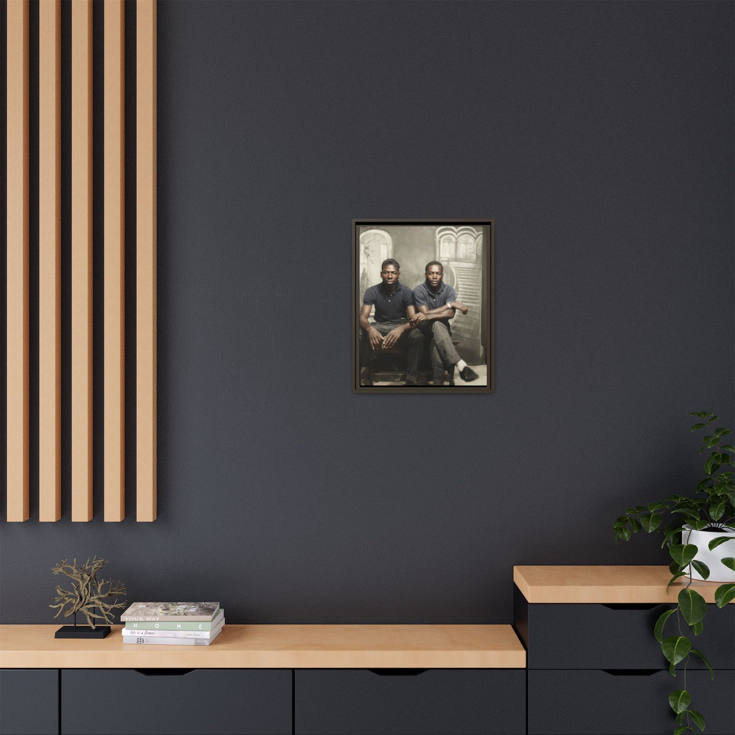 paire 044 | Framed Vintage Photo - Matte Canvas