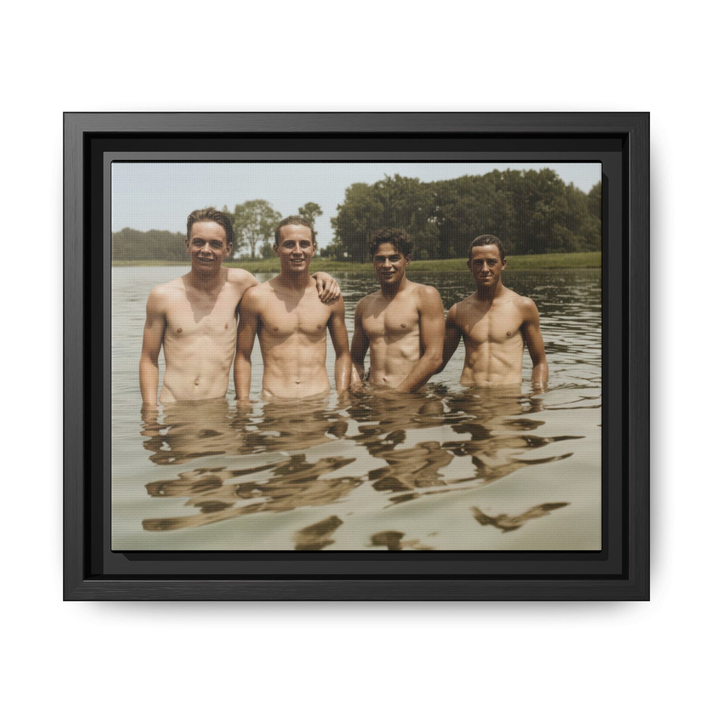 nager 001 | Framed Vintage Photo - Matte Canvas