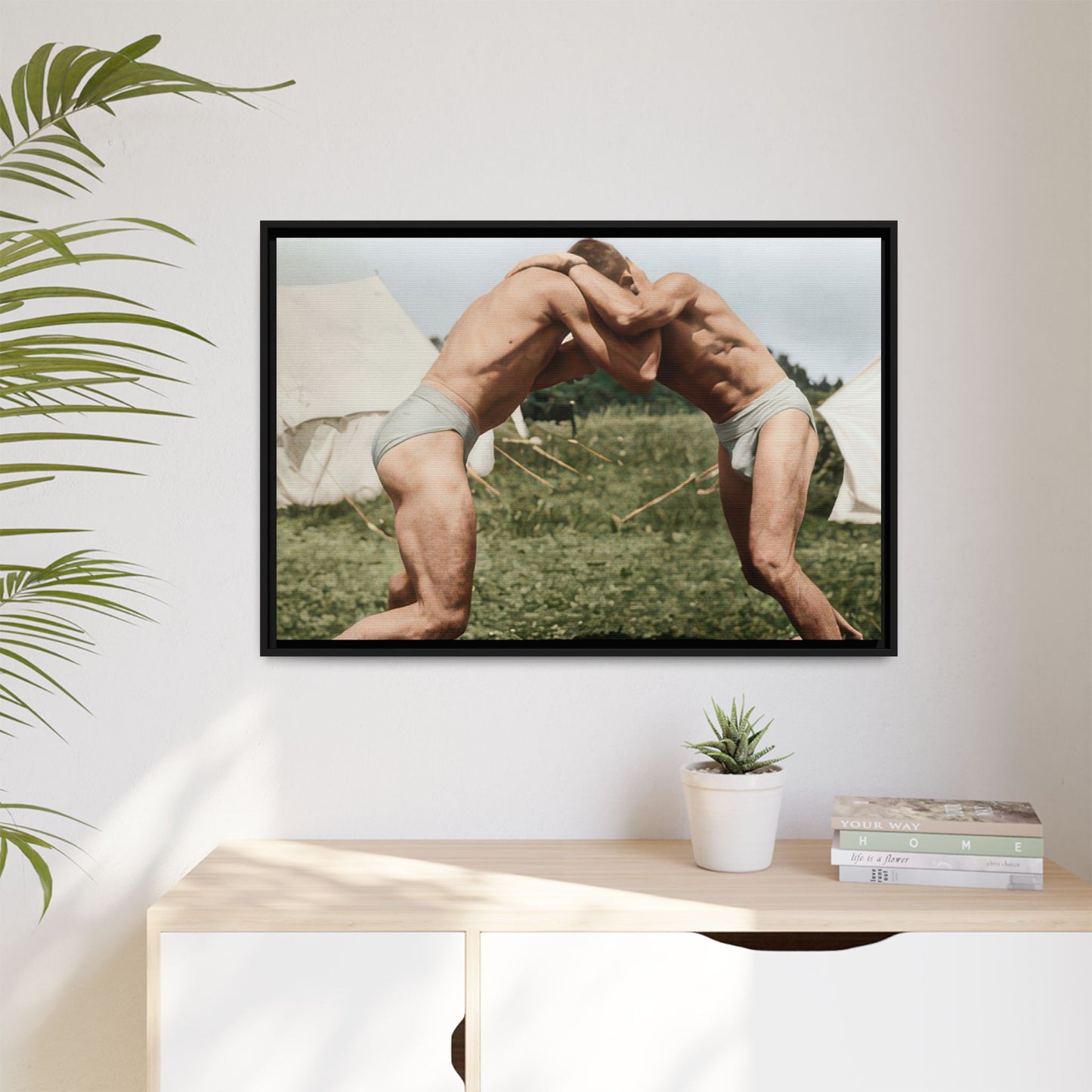 athlétisme 019 | Framed Vintage Photo - Matte Canvas
