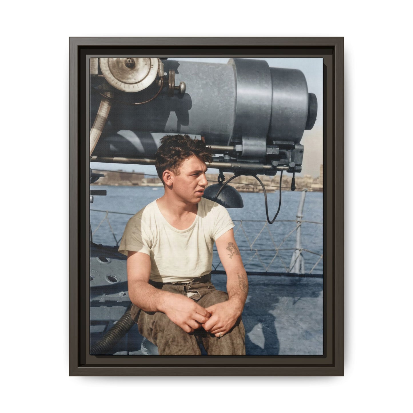 celibataire 026 | Framed Vintage Photo - Matte Canvas