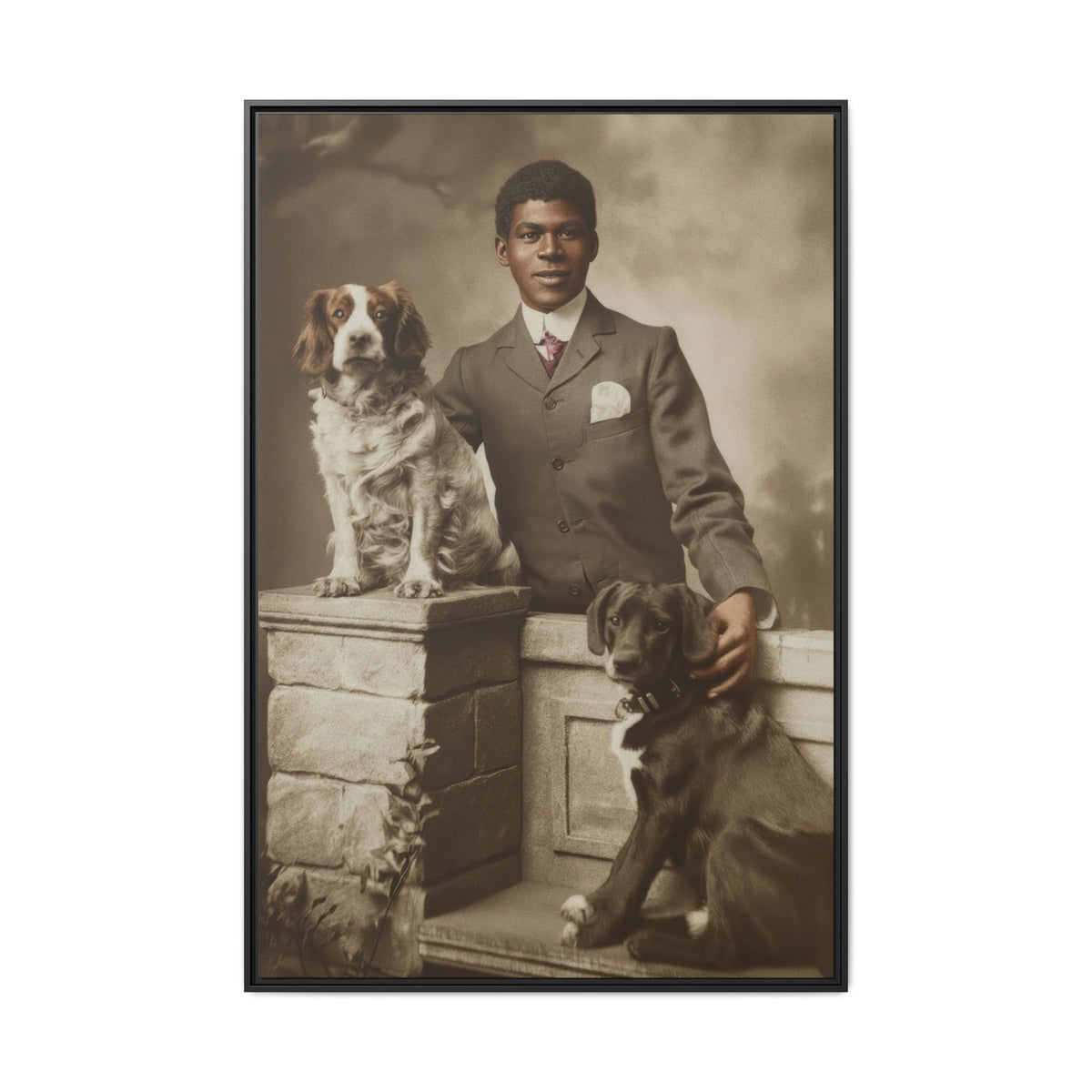 celibataire 009 | Framed Vintage Photo - Matte Canvas