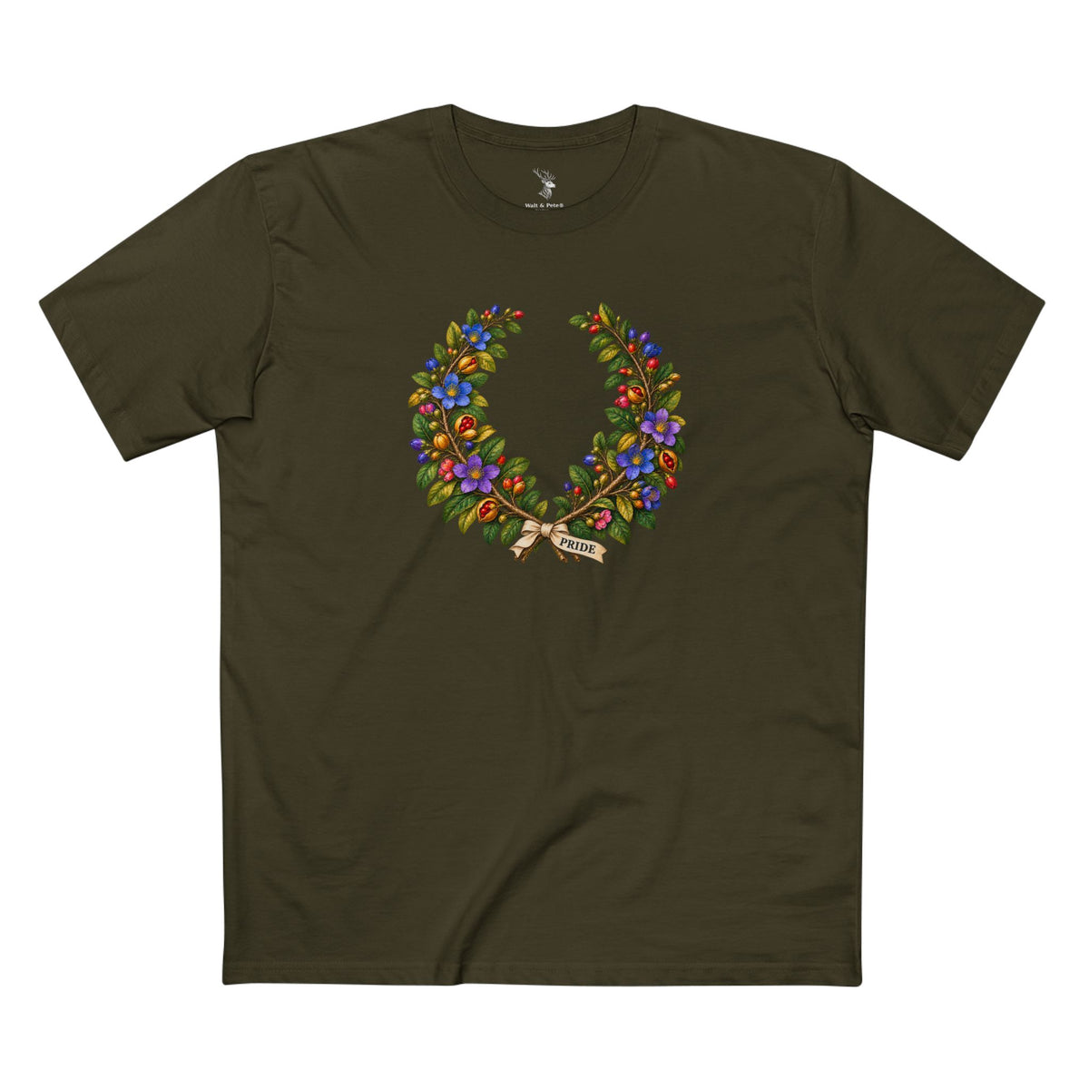 Jamaican Lignum Vitae Pride T-Shirt | LGBTQ+ Laurel Wreath Tee