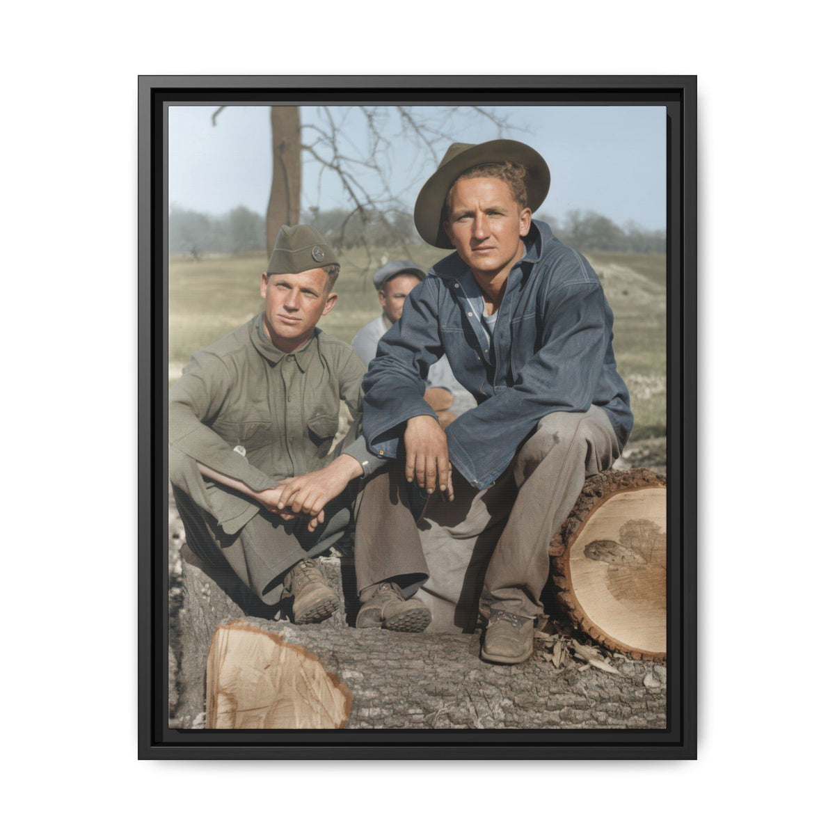 hommes 020 | Framed Vintage Photo - Matte Canvas
