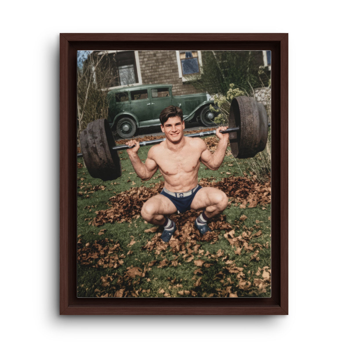 athlétisme 051 | Framed Vintage Photo - Matte Canvas