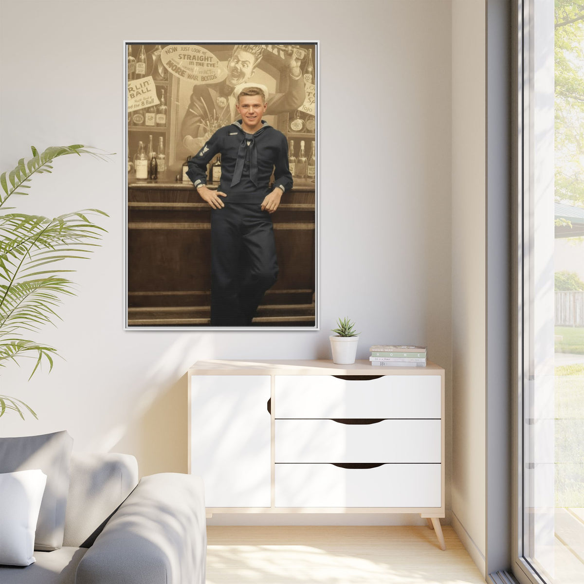 celibataire 006 | Framed Vintage Photo - Matte Canvas