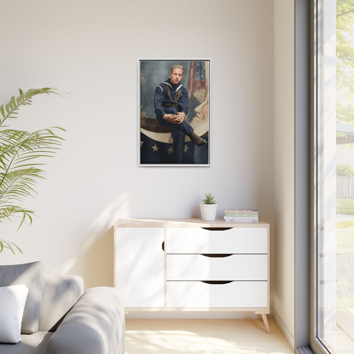 celibataire 016 | Framed Vintage Photo - Matte Canvas