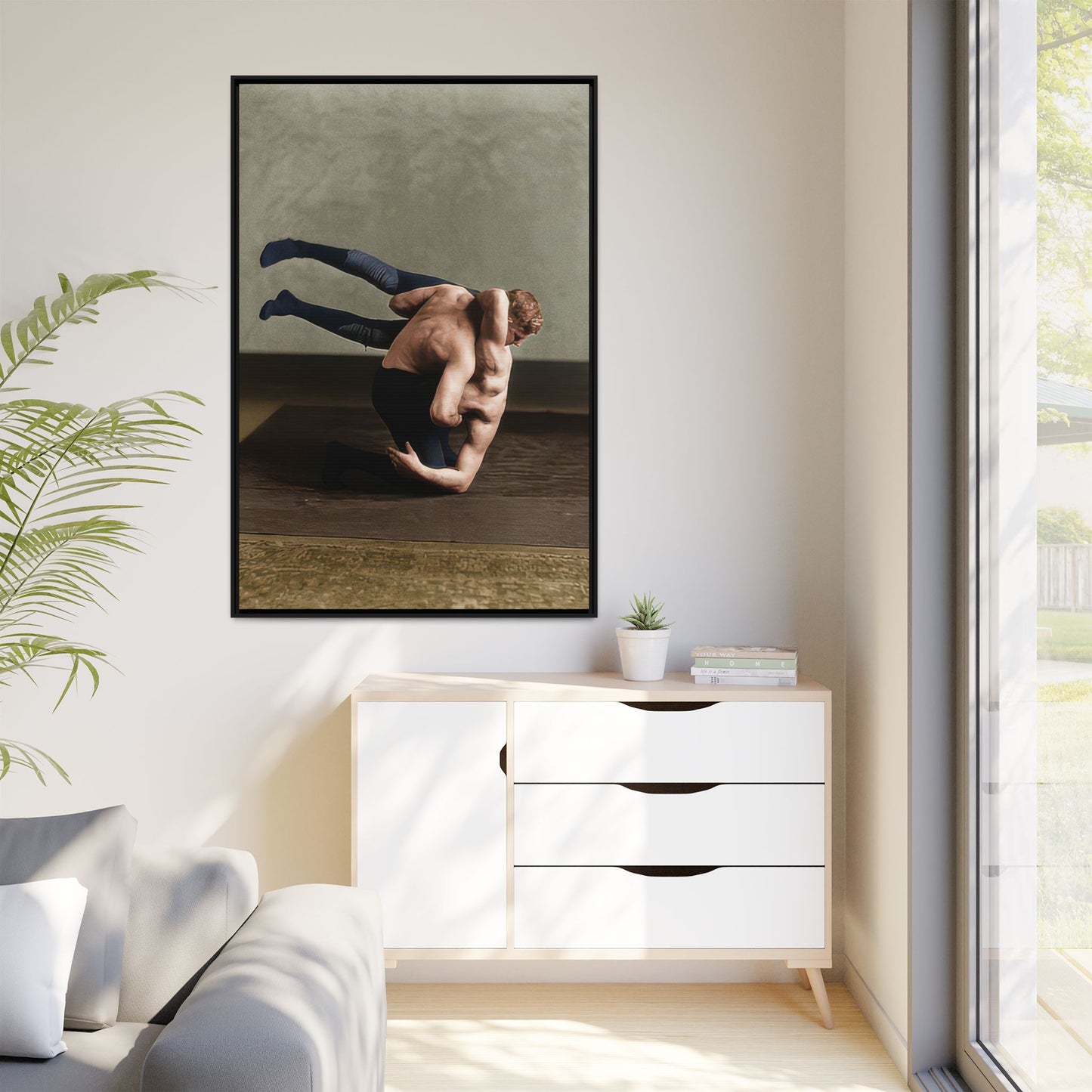 athlétisme 026 | Framed Vintage Photo - Matte Canvas