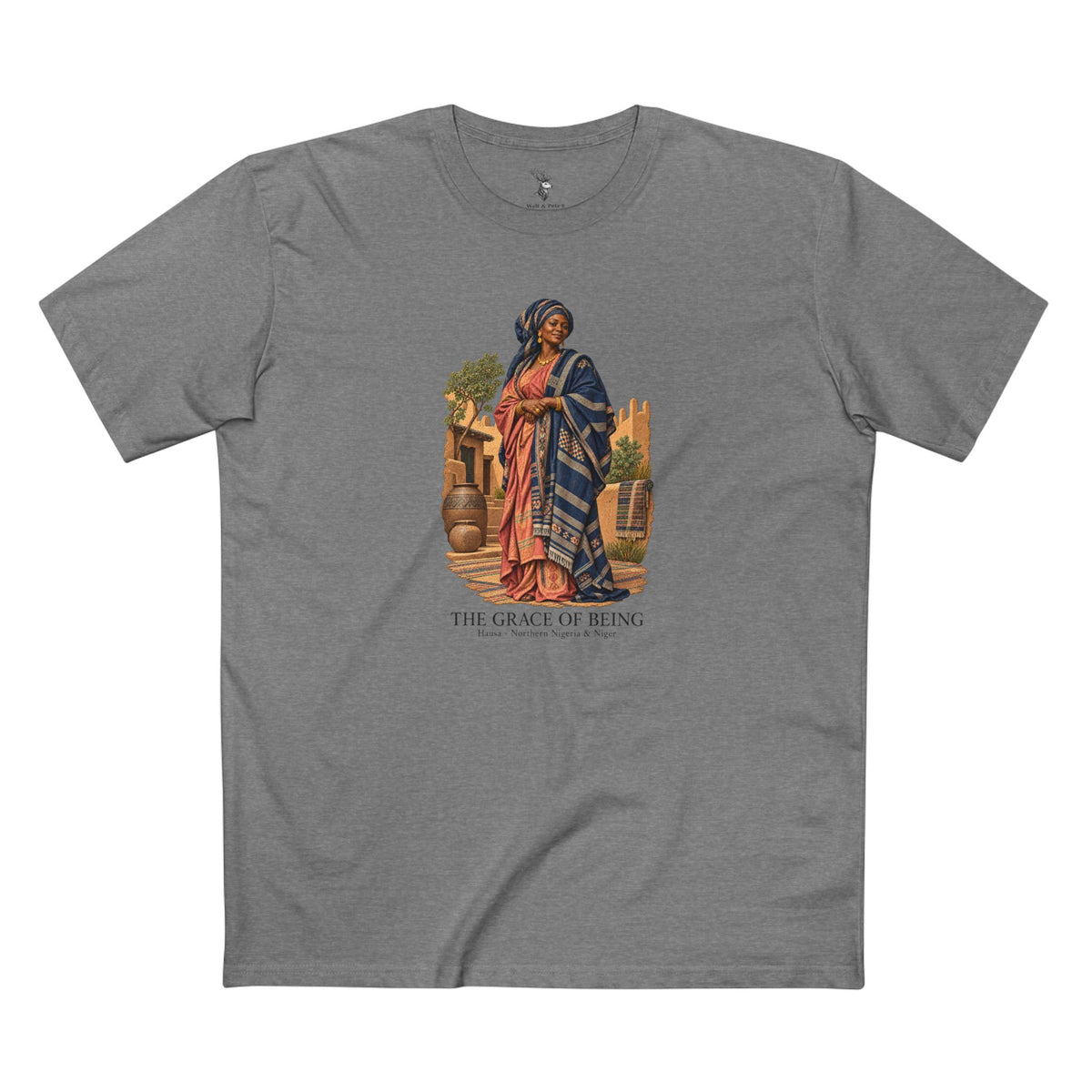 The Grace of Being | Hausa-Inspired Vintage Art T-Shirt