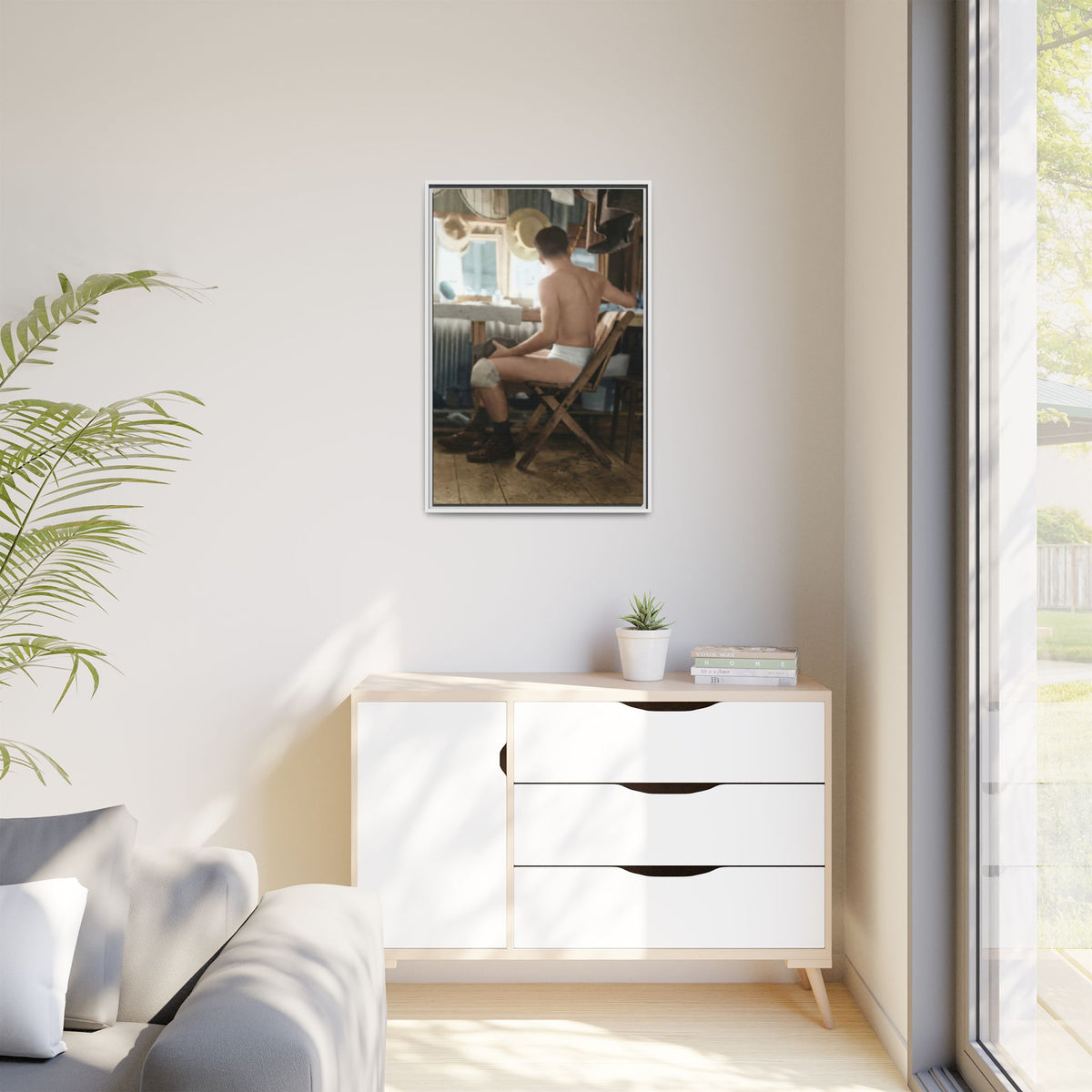celibataire 022 | Framed Vintage Photo - Matte Canvas