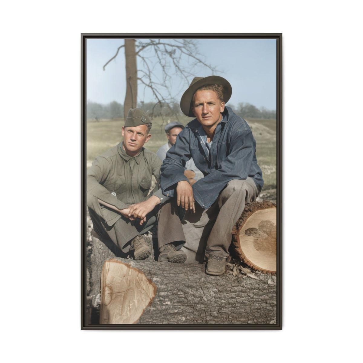 hommes 020 | Framed Vintage Photo - Matte Canvas