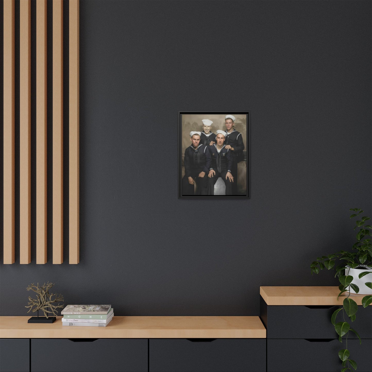 hommes 011 | Framed Vintage Photo - Matte Canvas