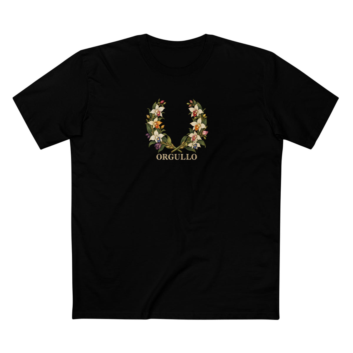 Guatemalan Monja Blanca Pride T-Shirt | ORGULLO Botanical Wreath Tee