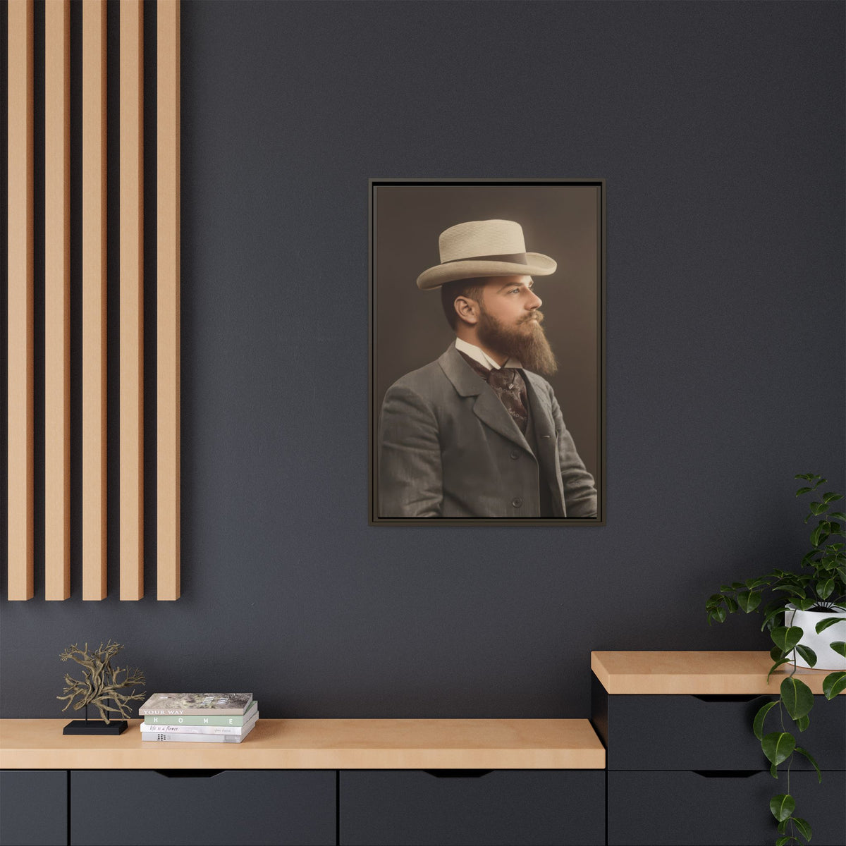 celibataire 014 | Framed Vintage Photo - Matte Canvas