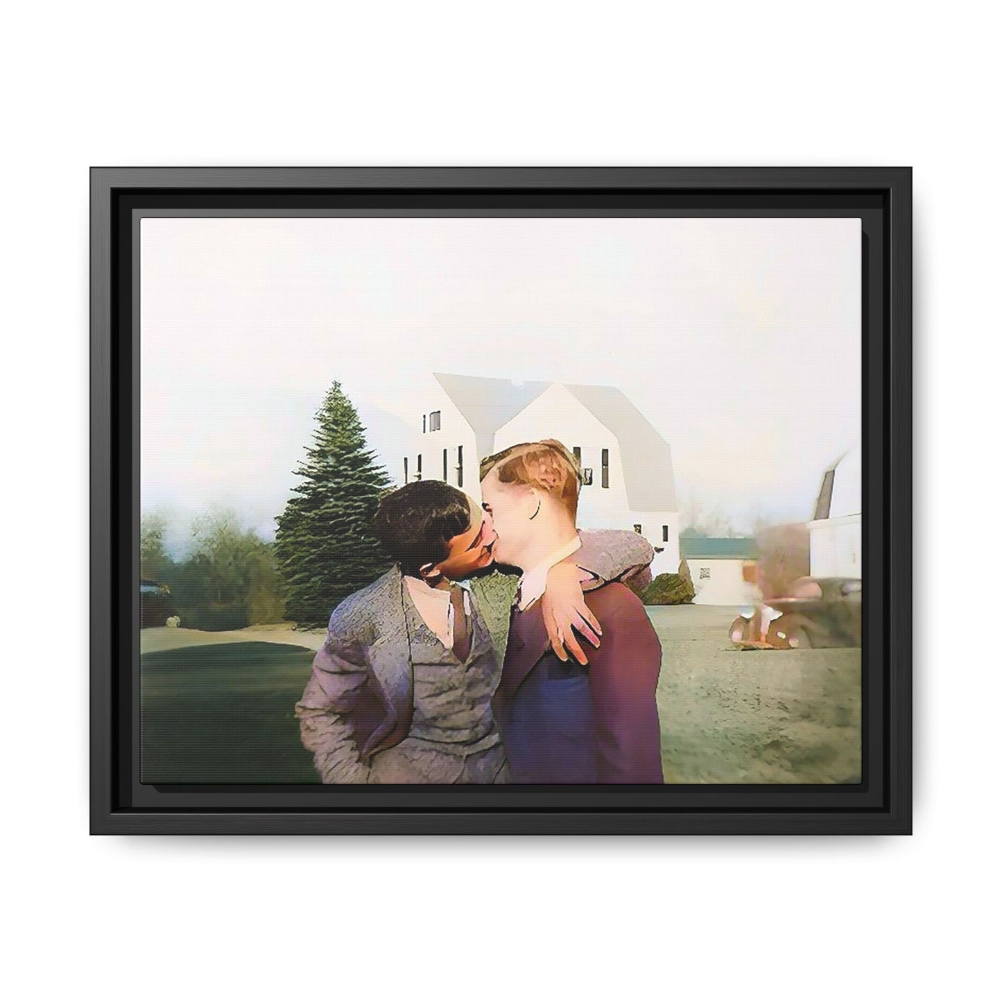 paire 005 | Framed Vintage Photo - Matte Canvas