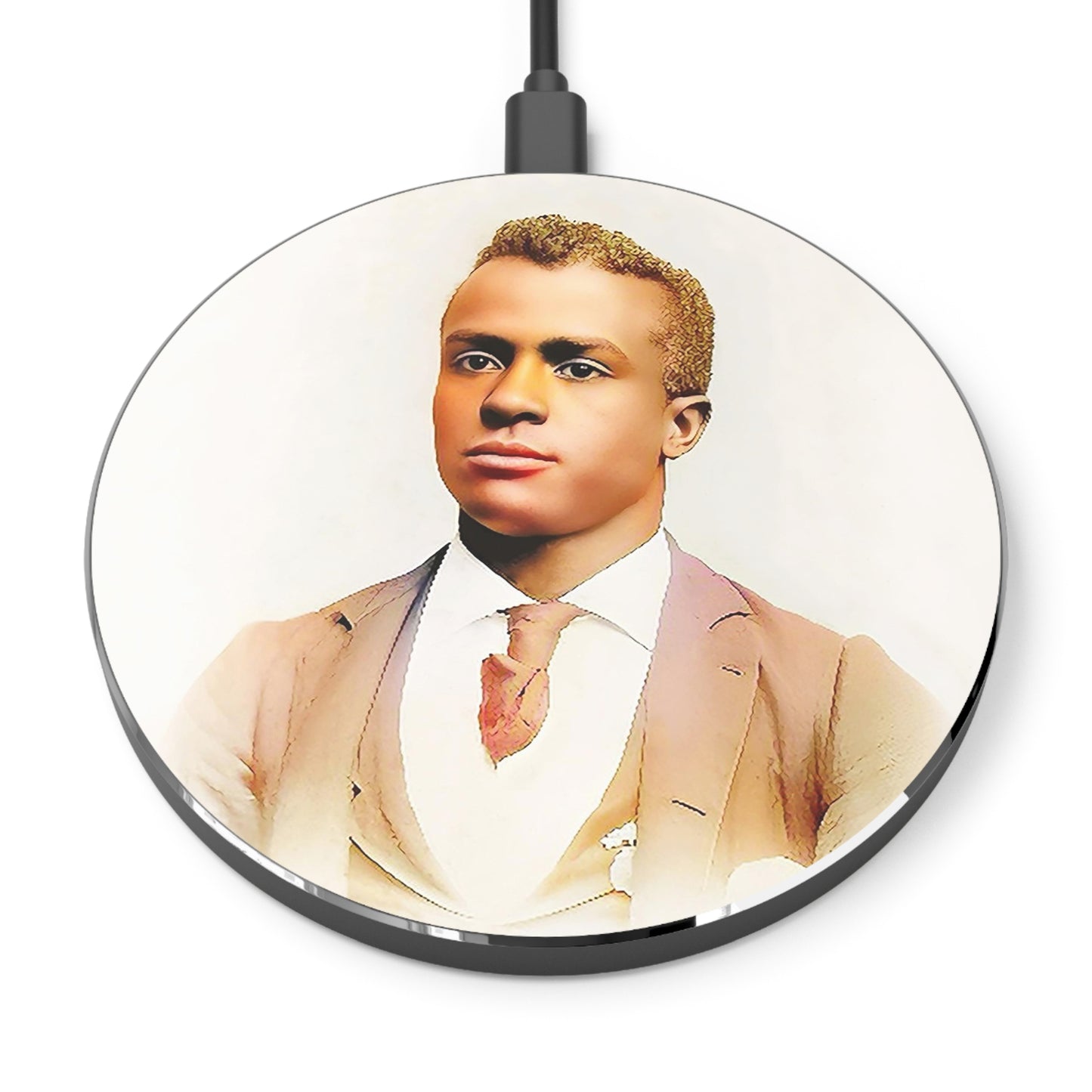 celibataire 027 | Wireless Charger Vintage Afro American Male Suit Tie Old Photo Gay Queer LGBTQ