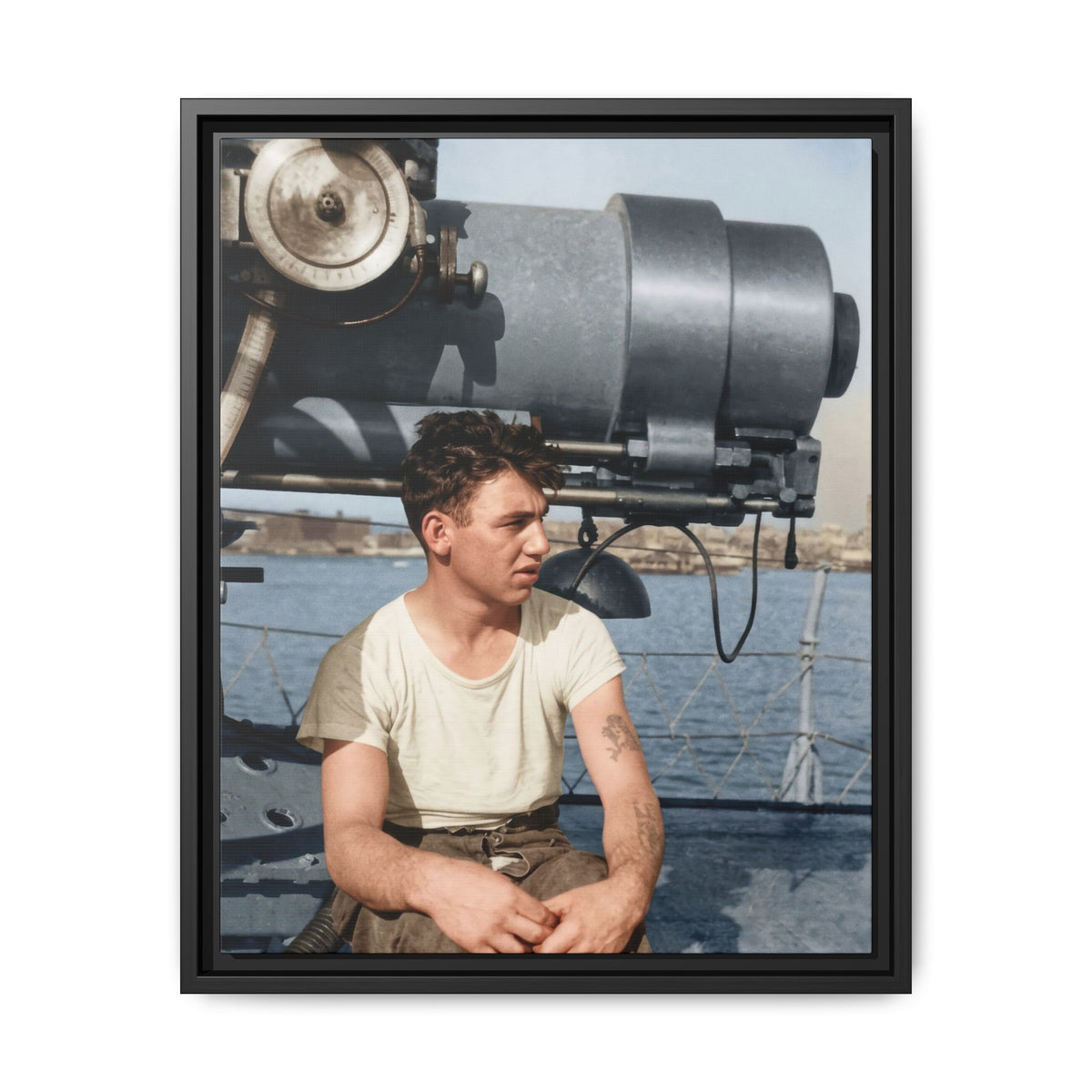 celibataire 026 | Framed Vintage Photo - Matte Canvas