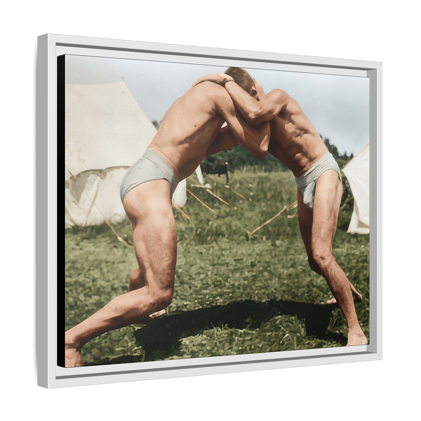 athlétisme 019 | Framed Vintage Photo - Matte Canvas