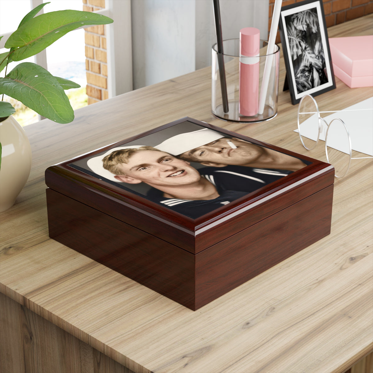Paire 0153 | Vintage Photobooth Series | Two Sailors with Cigarette  Keepsake Box
