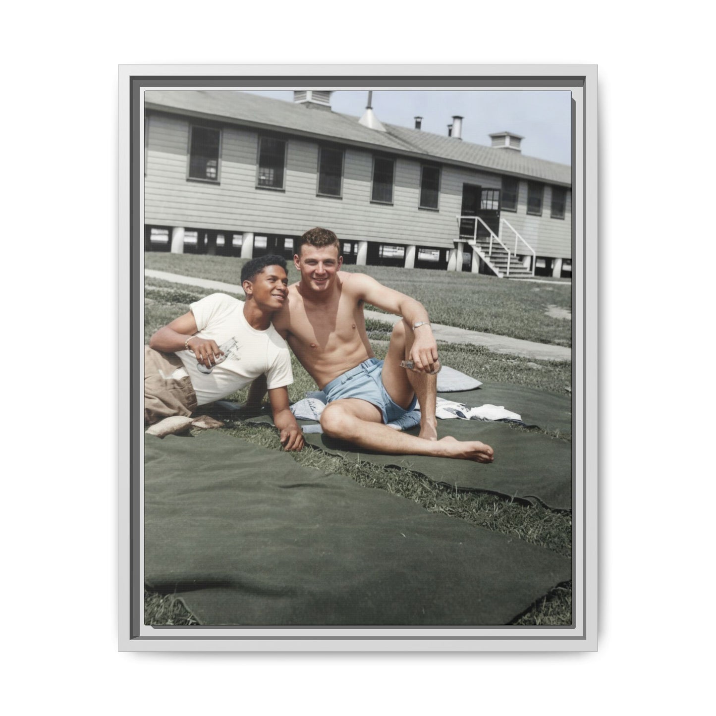 paire 038 | Framed Vintage Photo - Matte Canvas