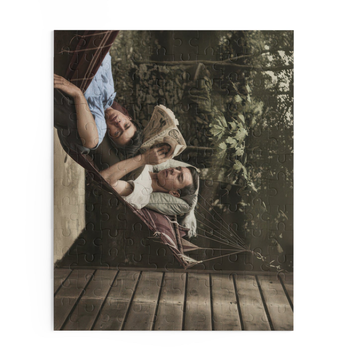 Hammock Afternoon Companions | Restored Historical Jigsaw Puzzle | paire 094