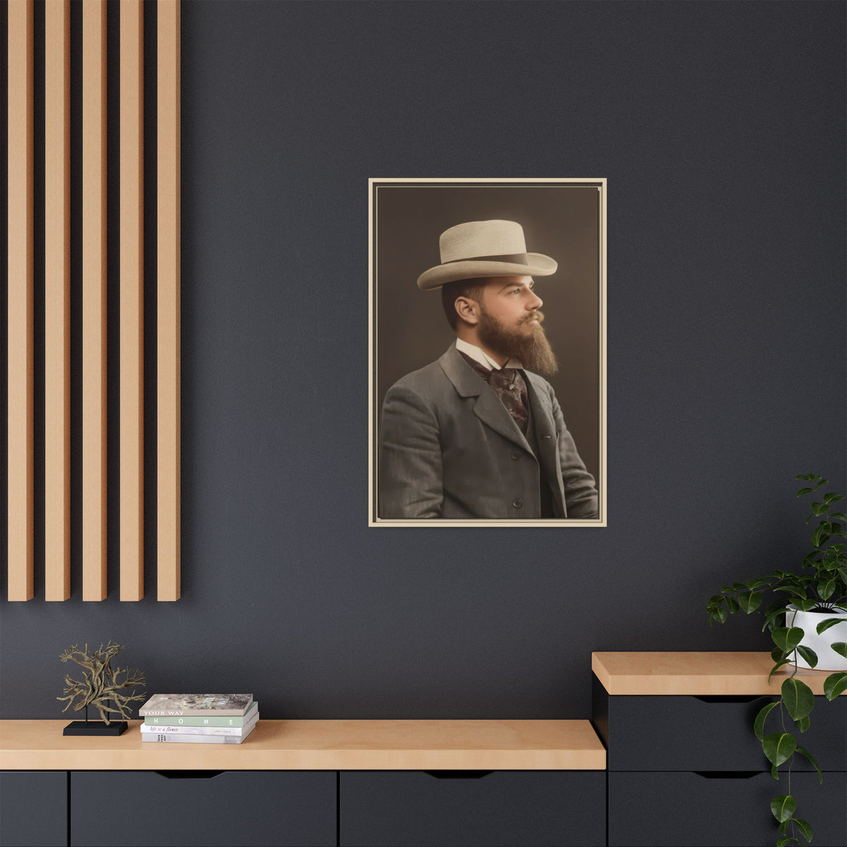 celibataire 014 | Framed Vintage Photo - Matte Canvas