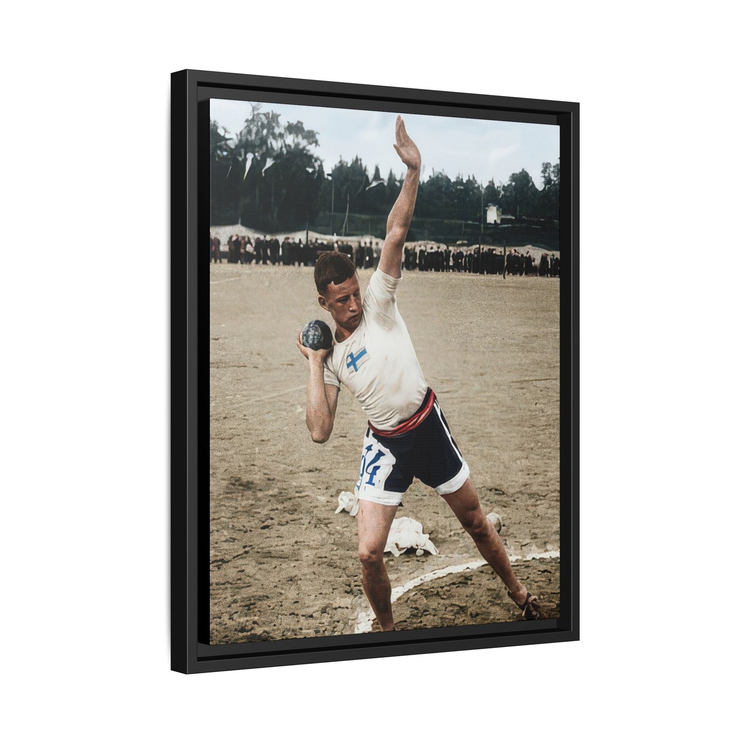 athlétisme 037 | Framed Vintage Photo - Matte Canvas