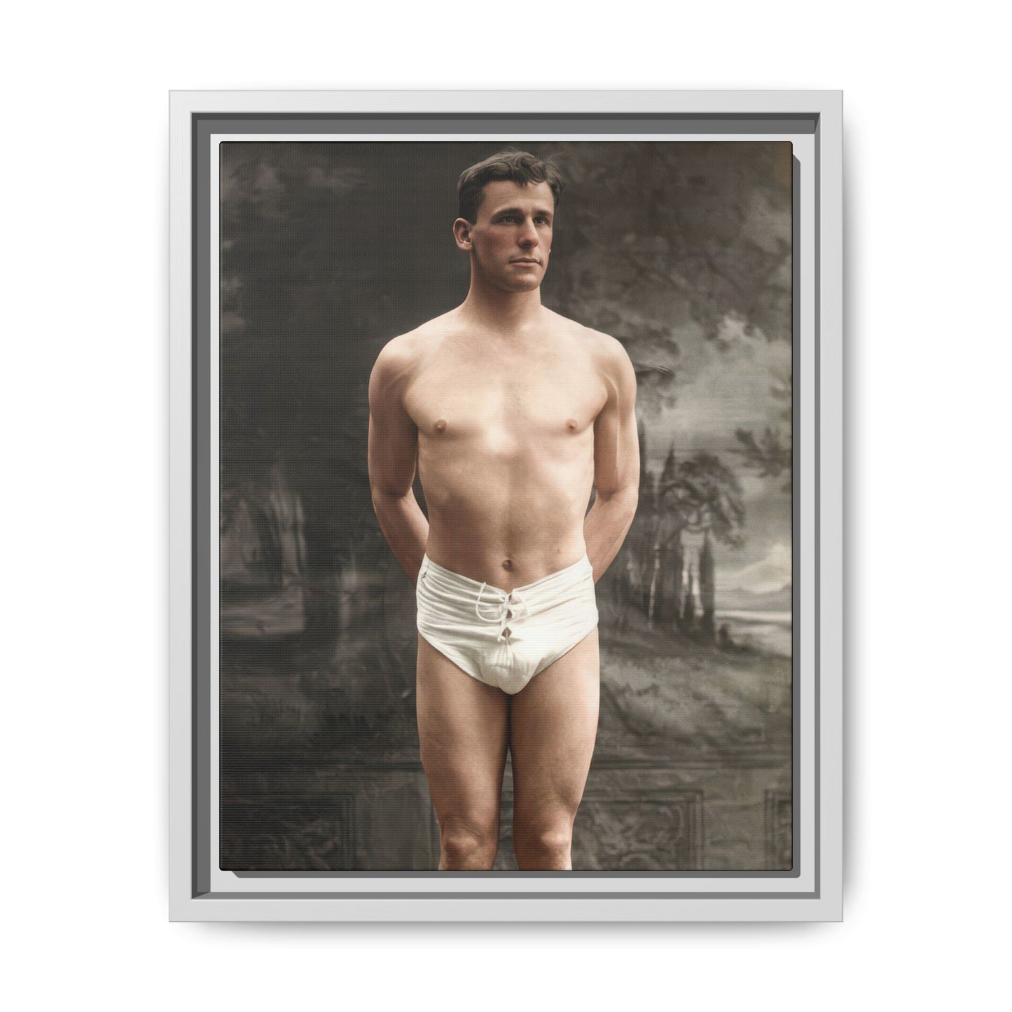 athlétisme 017  | Framed Vintage Photo - Matte Canvas