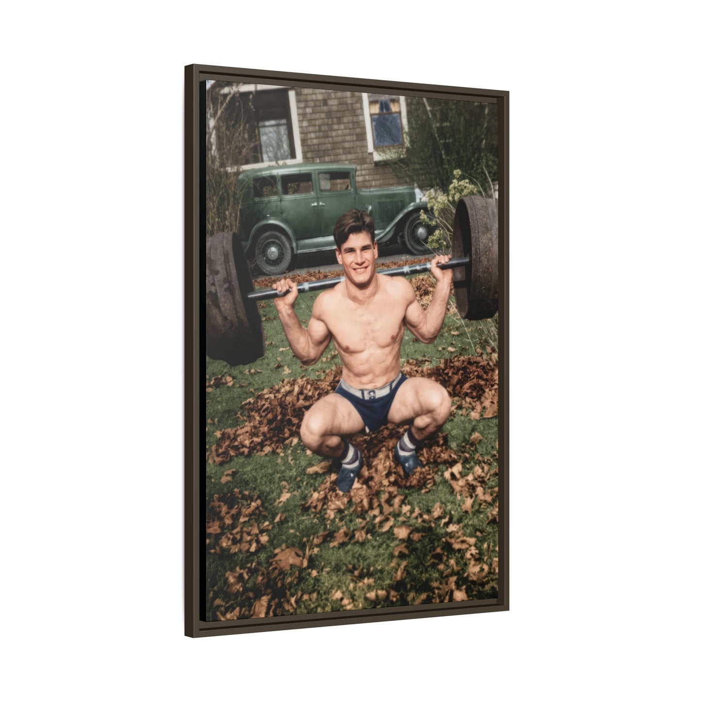 athlétisme 051 | Framed Vintage Photo - Matte Canvas