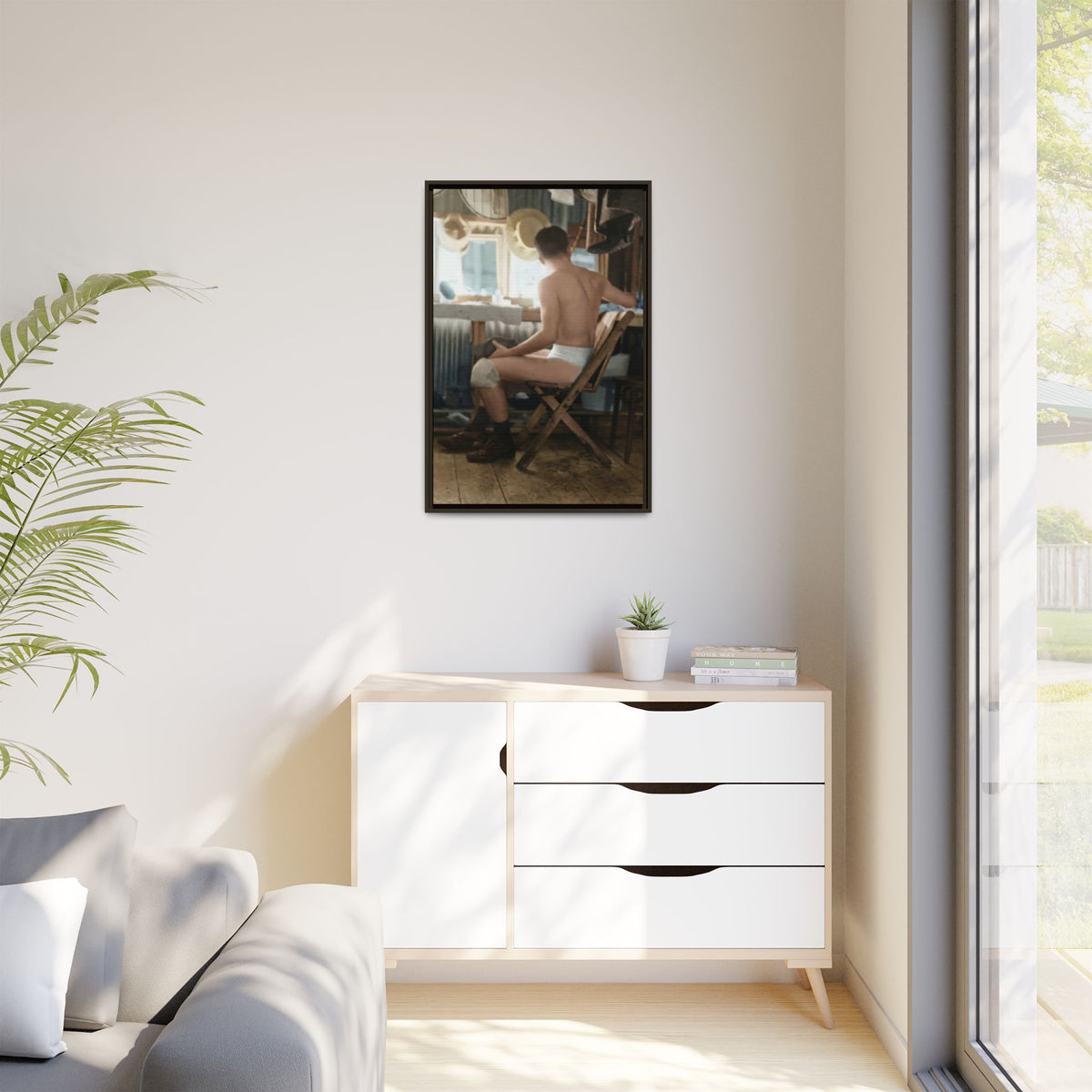 celibataire 022 | Framed Vintage Photo - Matte Canvas