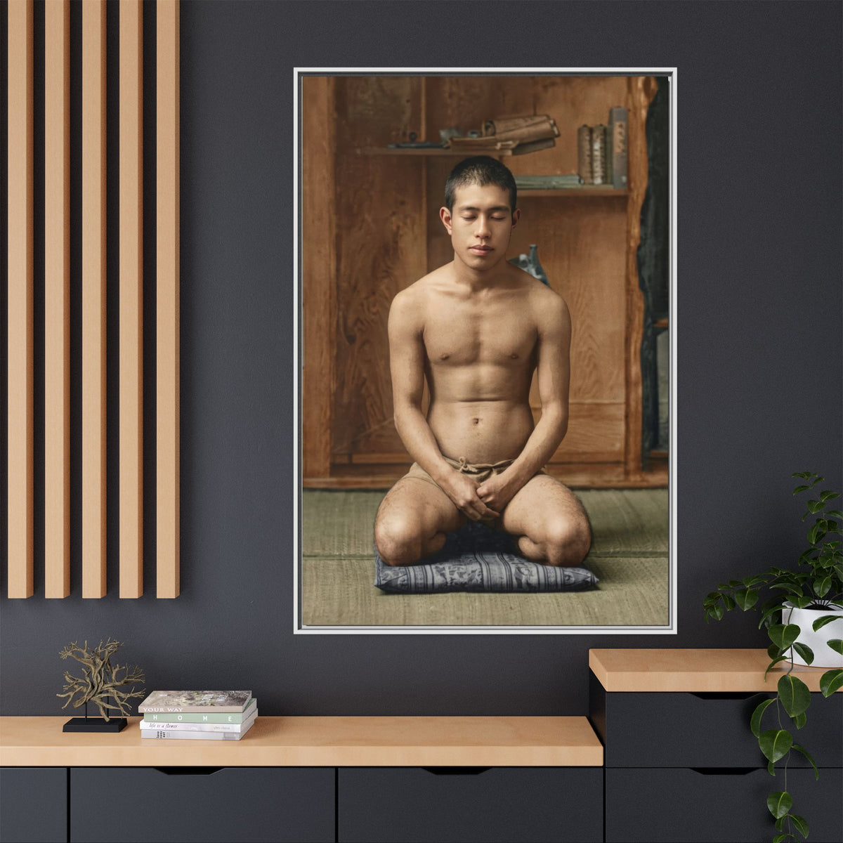 celibataire 025 | Framed Vintage Photo - Matte Canvas