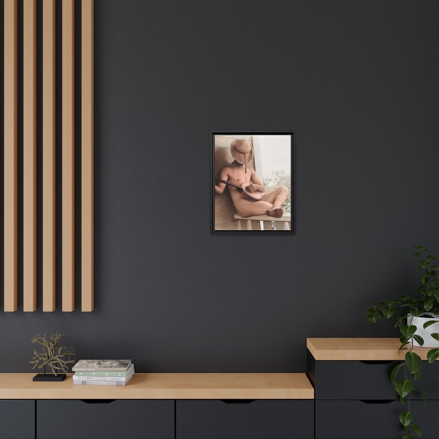 celibataire 042 | Framed Vintage Photo - Matte Canvas