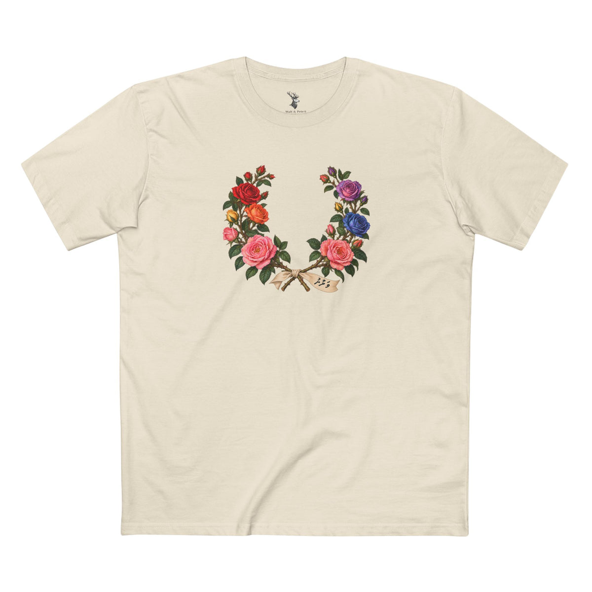 Maldives Pink Rose Pride T-Shirt | Dhivehi ފަޚުރު Laurel Wreath