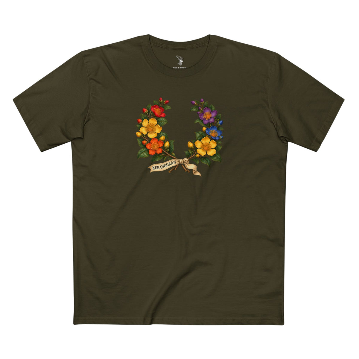 Bruneian Simpor Pride T-Shirt | KEBANGGAAN Laurel Wreath Tee