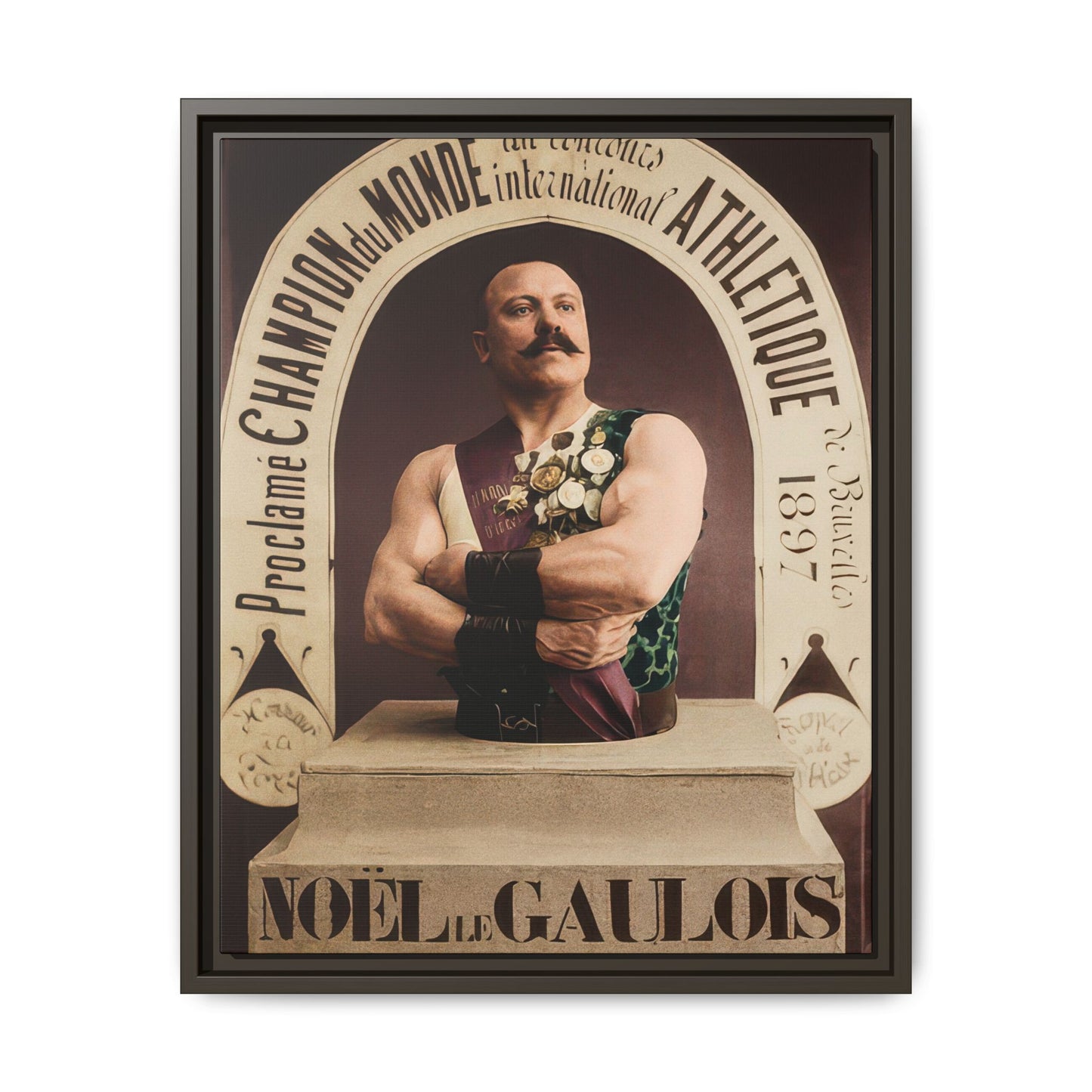 athlétisme 045 | Framed Vintage Photo - Matte Canvas
