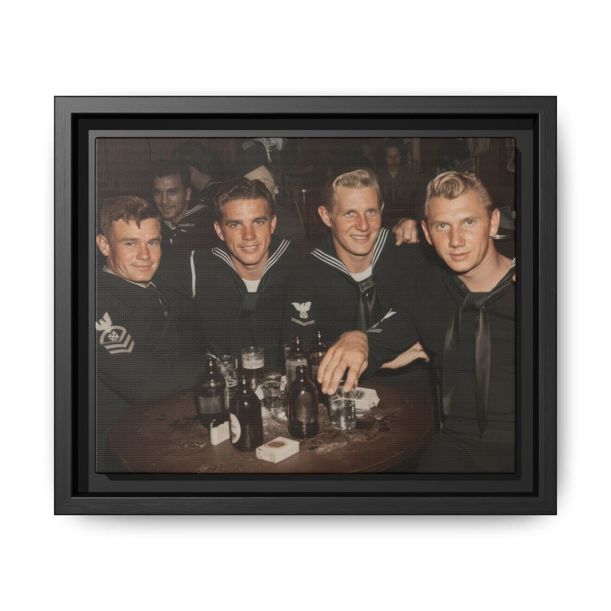 hommes 007 | Framed Vintage Photo - Matte Canvas2