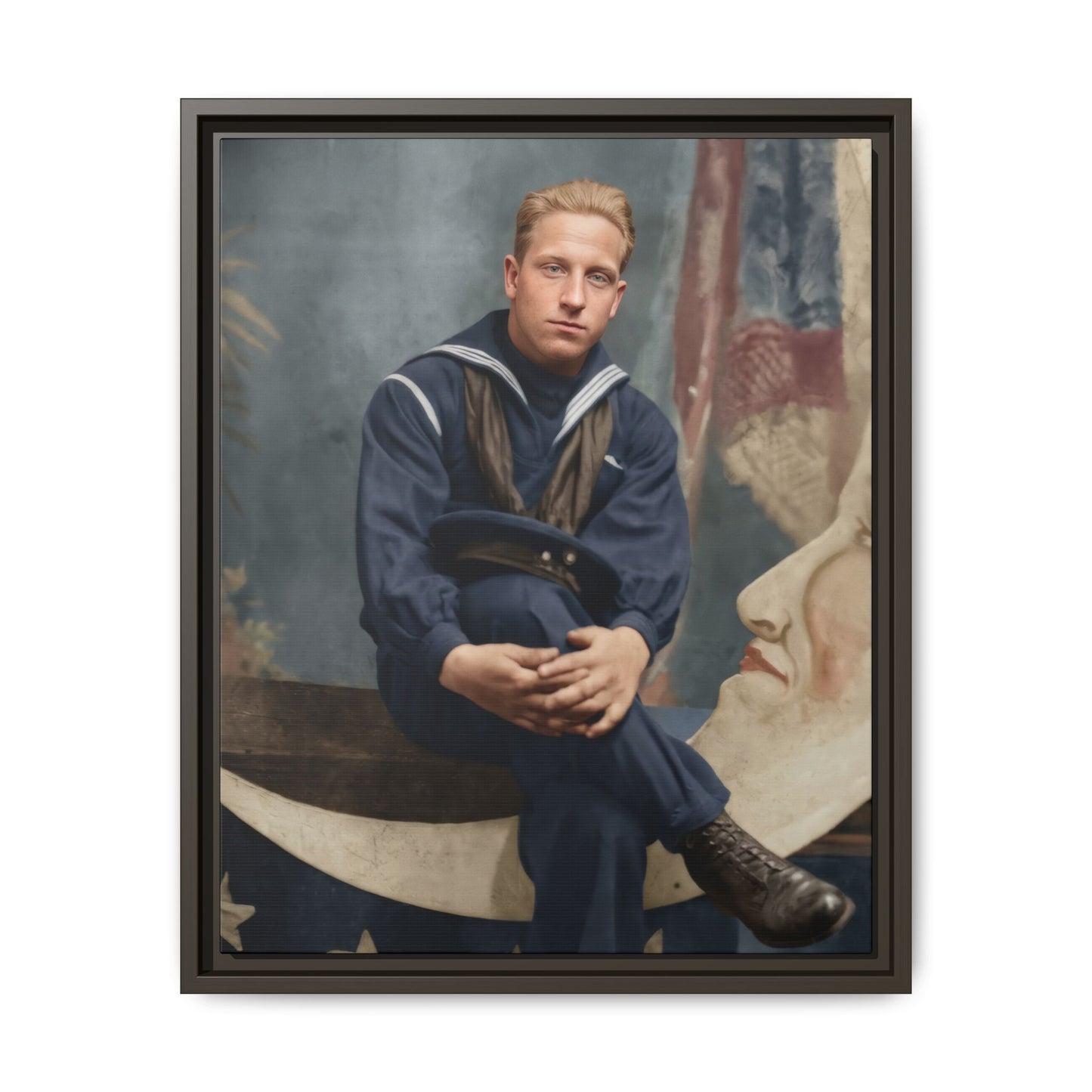 celibataire 016 | Framed Vintage Photo - Matte Canvas