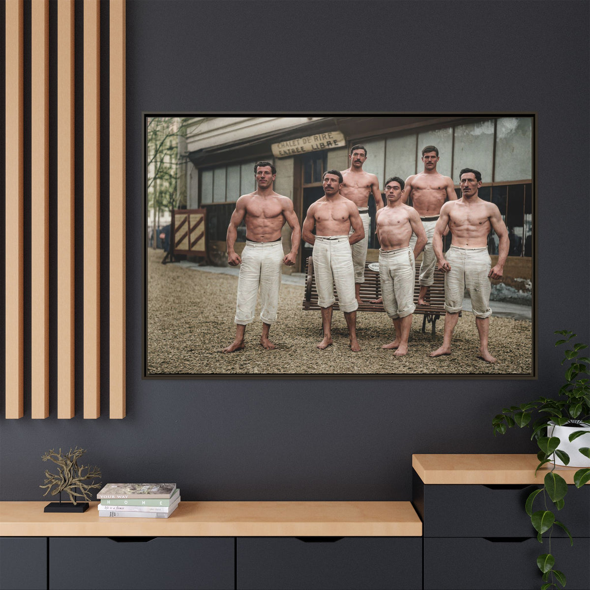 athlétisme 044 | Framed Vintage Photo - Matte Canvas
