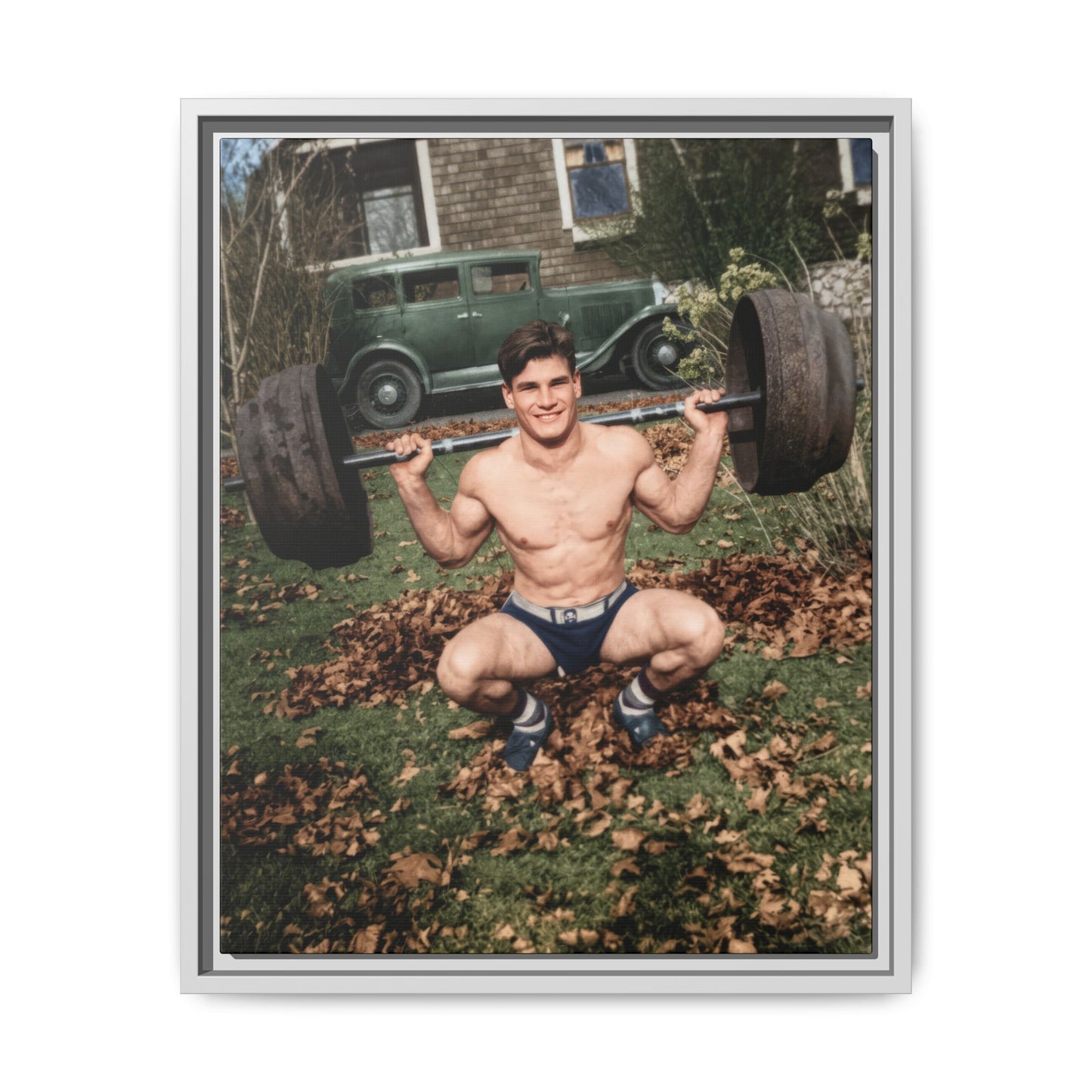 athlétisme 051 | Framed Vintage Photo - Matte Canvas