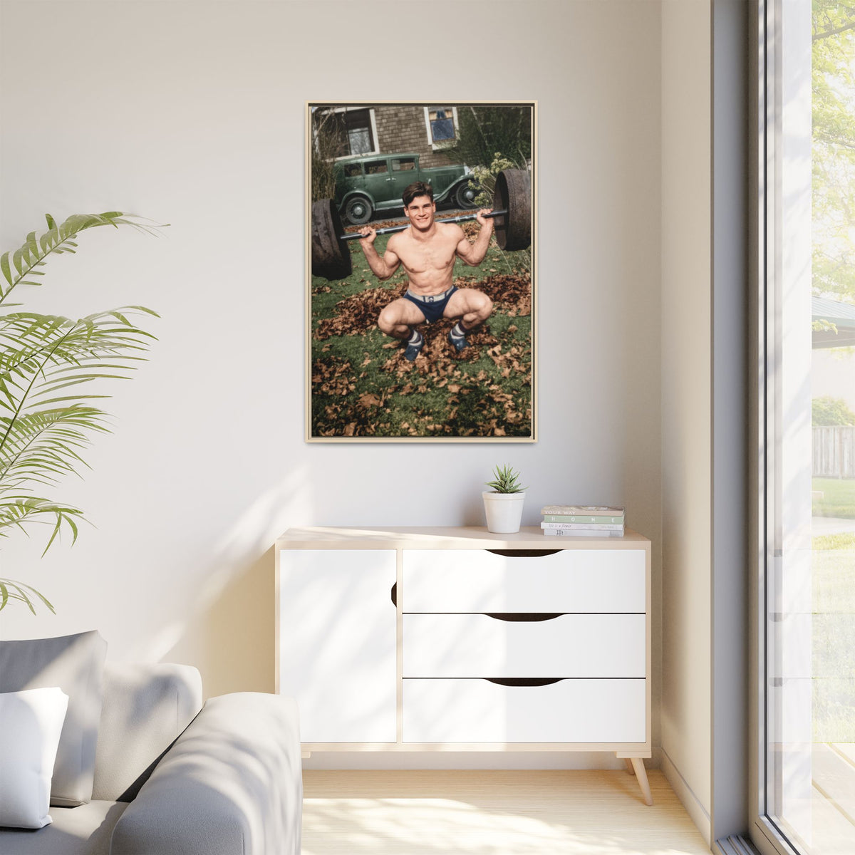 athlétisme 051 | Framed Vintage Photo - Matte Canvas
