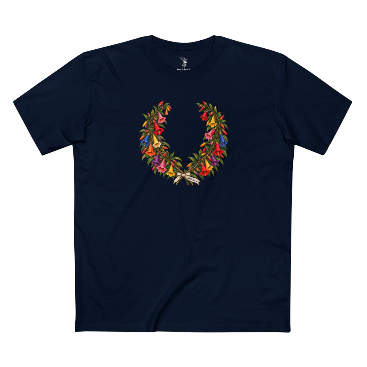 Orgullo Cantuta Pride T-Shirt | Peruvian Laurel Wreath LGBTQ+ Tee