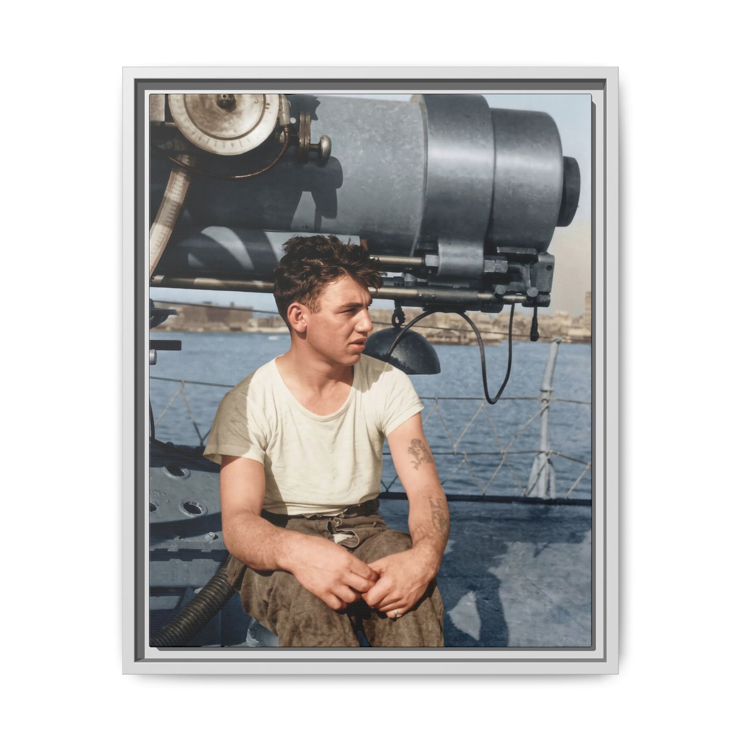 celibataire 026 | Framed Vintage Photo - Matte Canvas