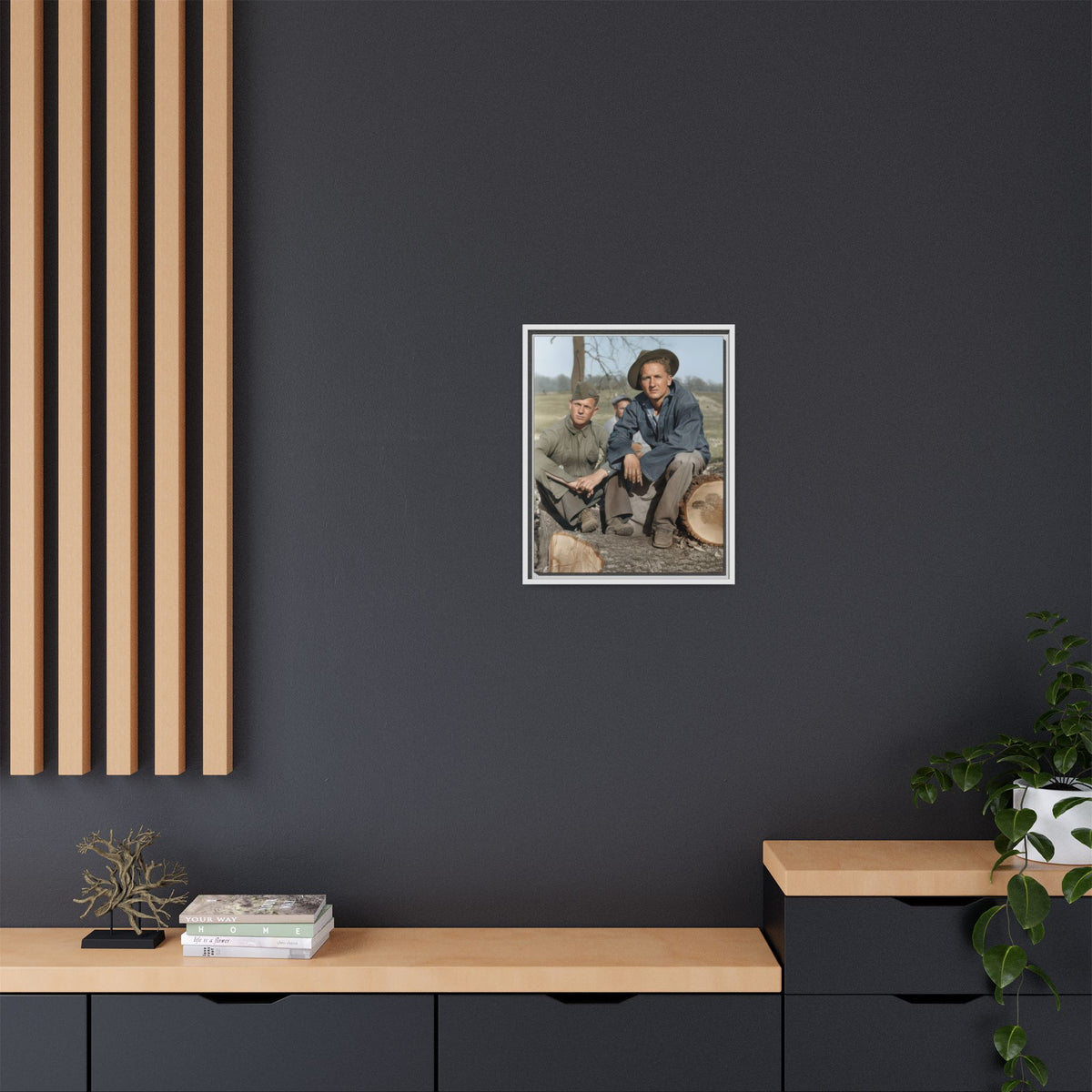 hommes 020 | Framed Vintage Photo - Matte Canvas