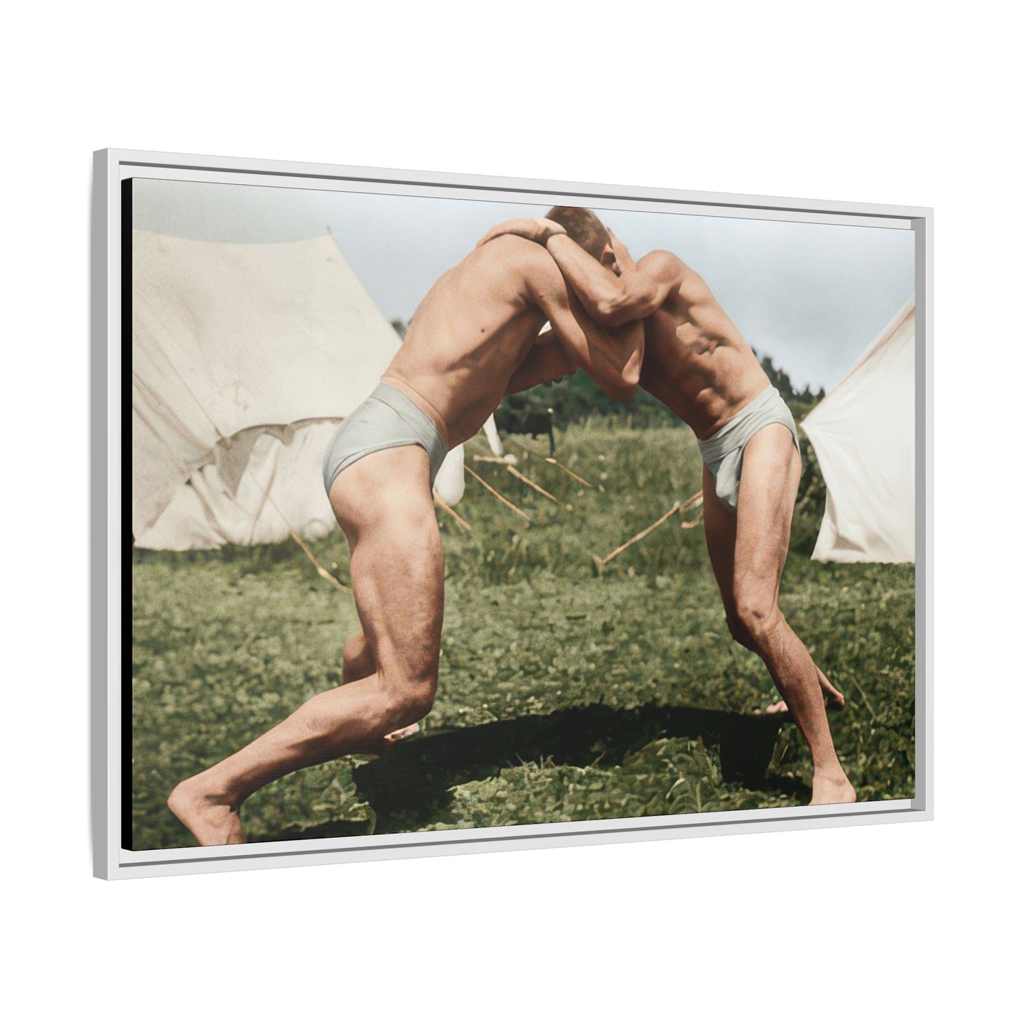 athlétisme 019 | Framed Vintage Photo - Matte Canvas