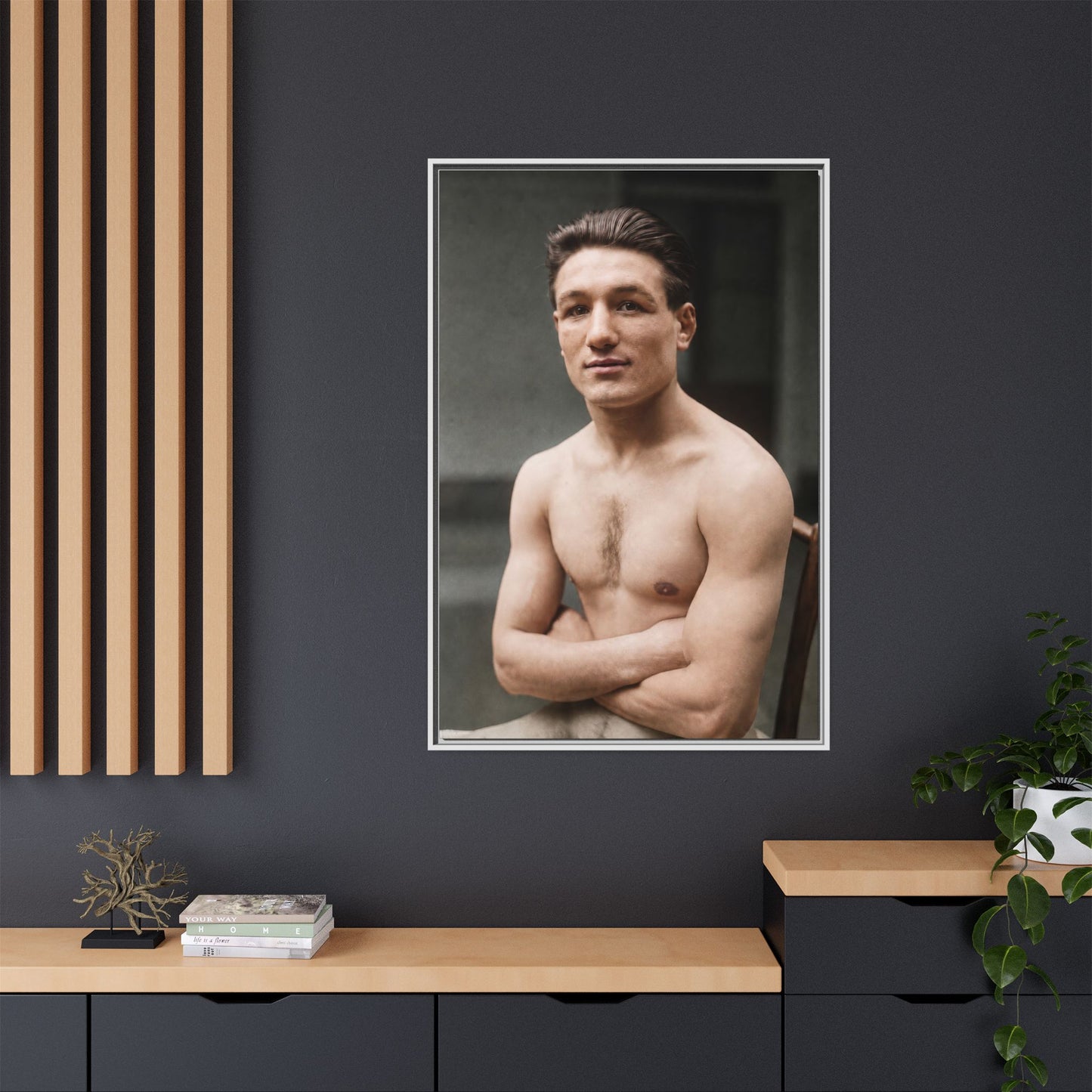 athlétisme 046 | Framed Vintage Photo - Matte Canvas