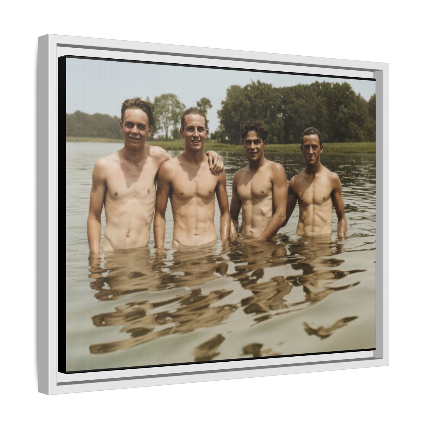 nager 001 | Framed Vintage Photo - Matte Canvas