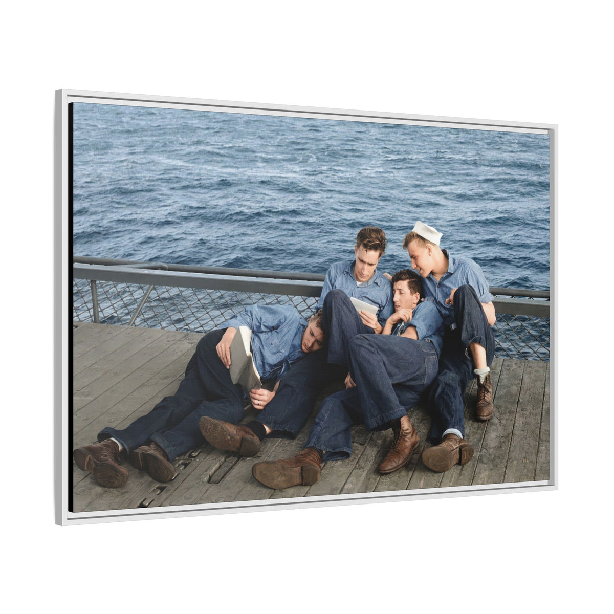 hommes 025 | Framed Vintage Photo - Matte Canvas
