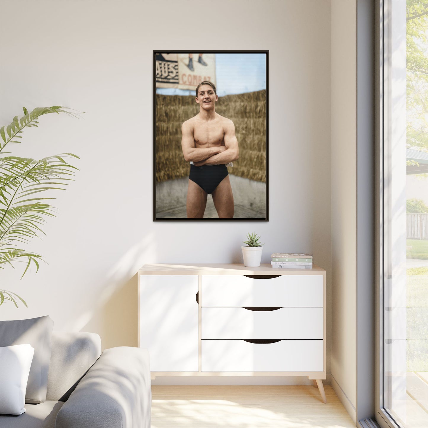 athlétisme 047 | Framed Vintage Photo - Matte Canvas