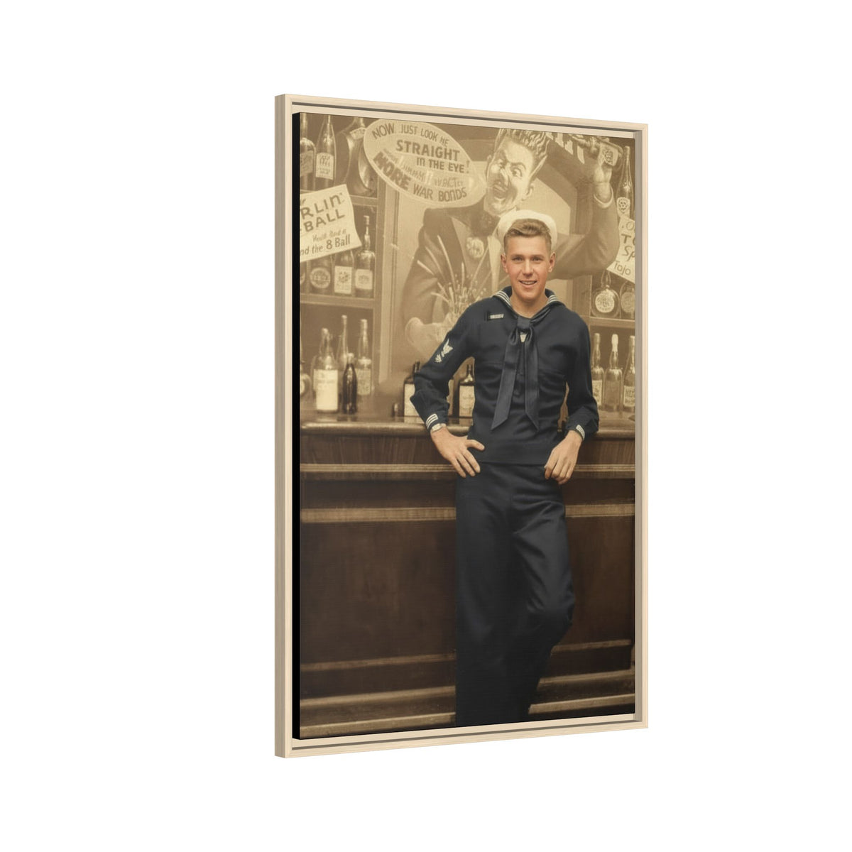 celibataire 006 | Framed Vintage Photo - Matte Canvas