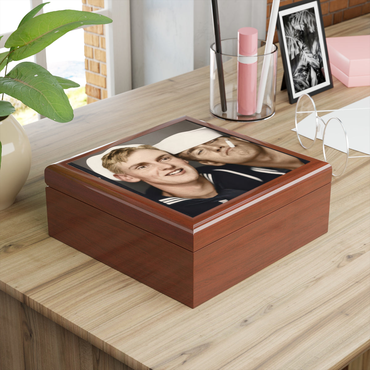 Paire 0153 | Vintage Photobooth Series | Two Sailors with Cigarette  Keepsake Box